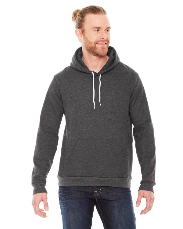 American Apparel Unisex Flex Fleece Drop Shoulder Pullover Hoodie | Dk Heather Grey Supply