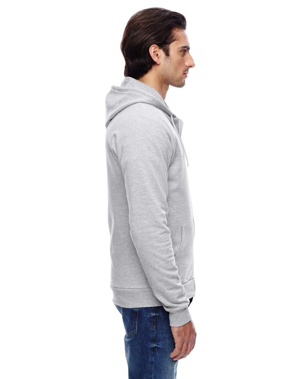 American Apparel Unisex California Fleece Zip Hoodie | Heather Grey on Sale - Image 3