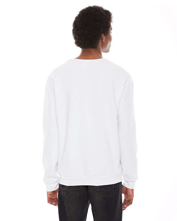 American Apparel Unisex Flex Fleece Drop Shoulder Pullover Crewneck | White Online now - Image 2