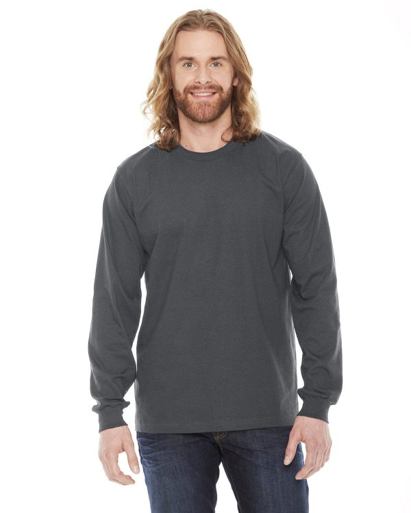 American Apparel Unisex Fine Jersey Long Sleeve T-Shirt | Asphalt Cheap