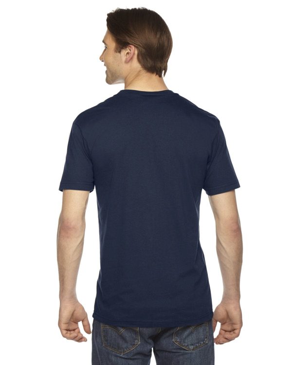 American Apparel Unisex Fine Jersey Short Sleeve V-Neck T-Shirt | Navy Online Hot Sale - Image 2