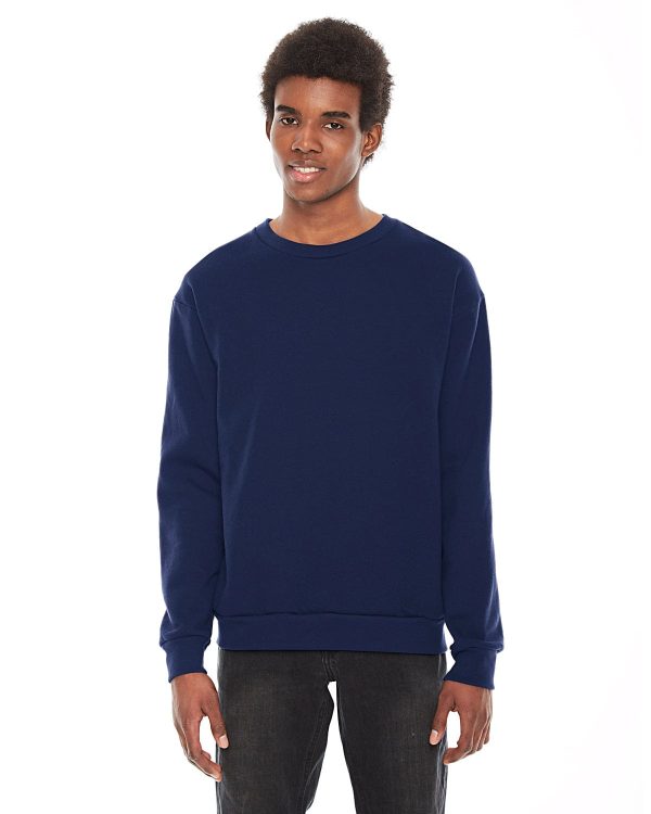 American Apparel Unisex Flex Fleece Drop Shoulder Pullover Crewneck | Navy Supply