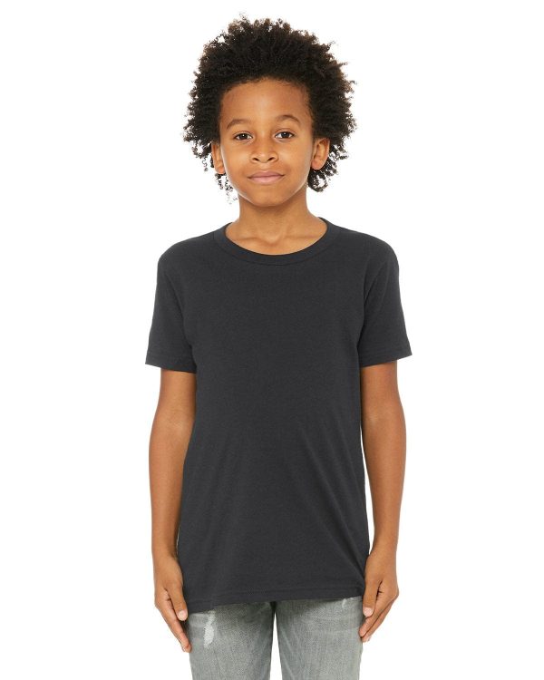 Bella+Canvas Youth Short Sleeve T-Shirt | Dark Grey on Sale