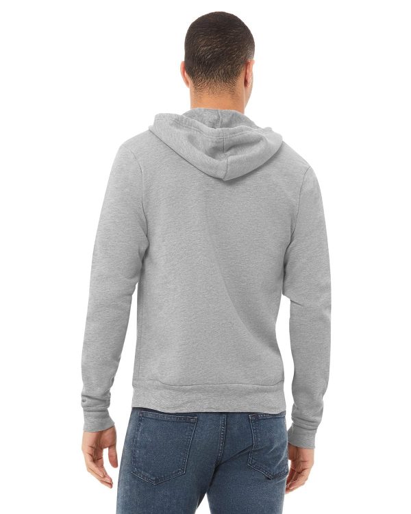 Bella+Canvas Unisex Poly-Cotton Fleece Full-Zip Hoodie | Athletic Heather Supply - Image 2