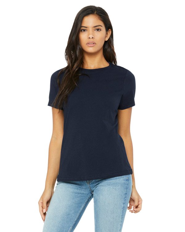 Bella+Canvas Ladies Relaxed Short Sleeve Jersey T-Shirt | Navy Fashion