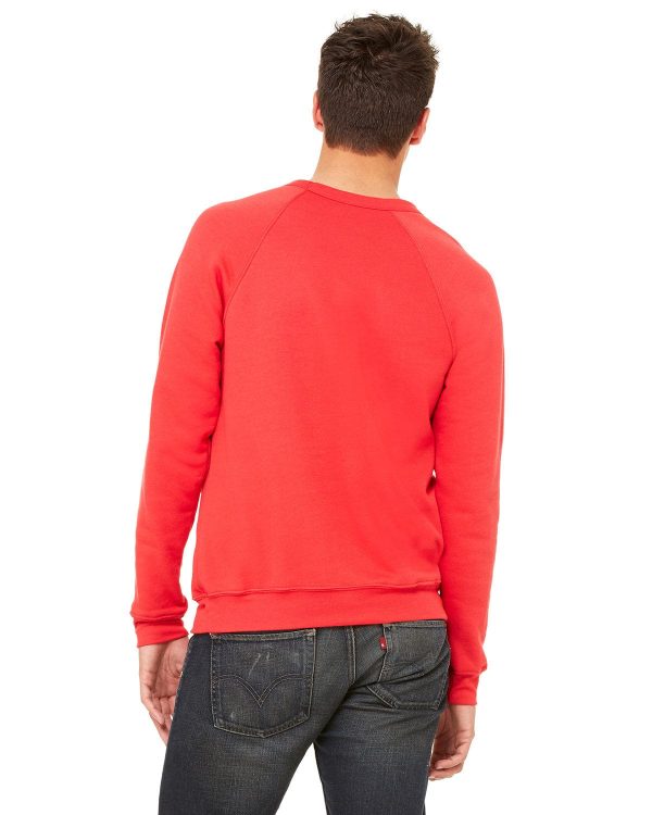 Bella+Canvas Triblend Unisex Crewneck Sweatshirt | Red For Discount - Image 2