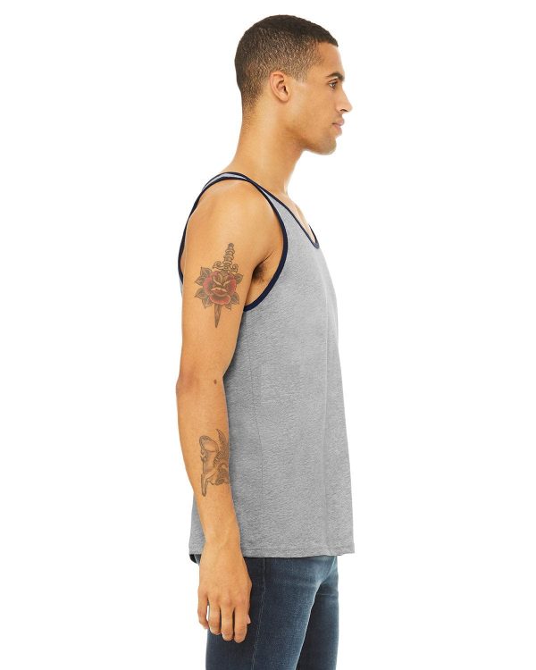 Bella+Canvas Unisex Jersey Tank | Ath Hthr  Navy on Sale - Image 3