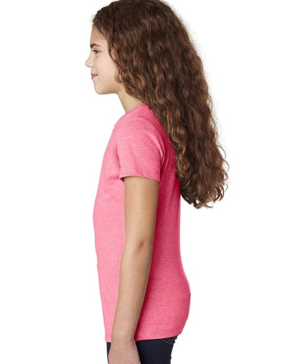 Next Level Girls Princess CVC Tee | Neon Hthr Pink on Sale - Image 3