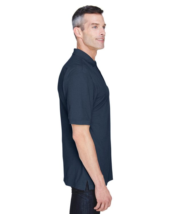 Harriton Easy Blend Pocket Polo Shirt | Navy Online Hot Sale - Image 3