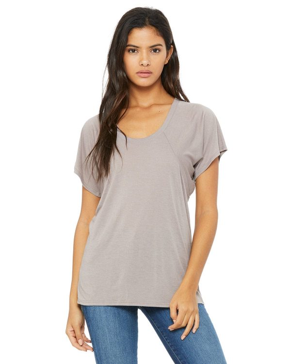 Bella+Canvas Ladies Flowy Raglan T-Shirt | Pebble Cheap