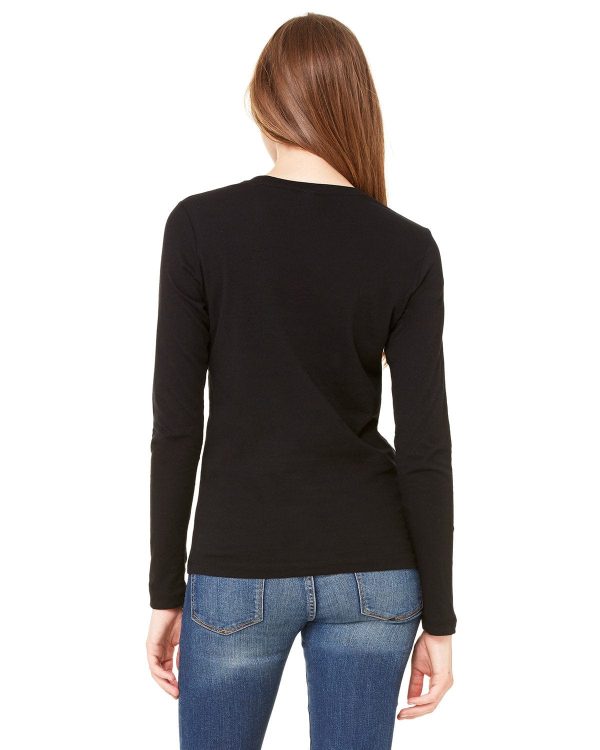 Bella+Canvas Ladies Long Sleeve T-Shirt | Black Online Hot Sale - Image 2