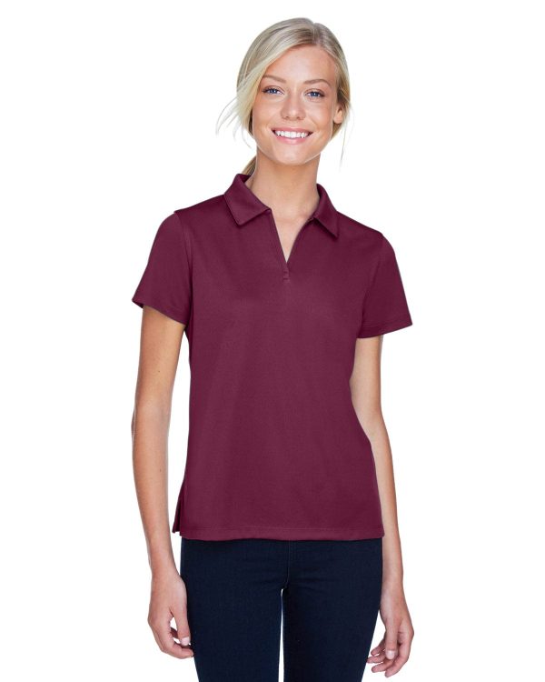 Harriton Ladies Double Mesh Polo Shirt | Maroon Supply