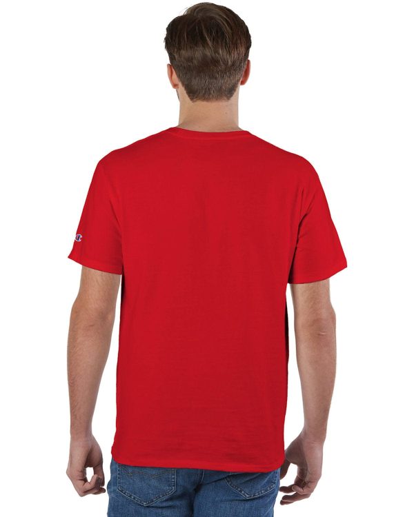 Champion Adult Ringspun Cotton T-Shirt | Athletic Red Online - Image 2