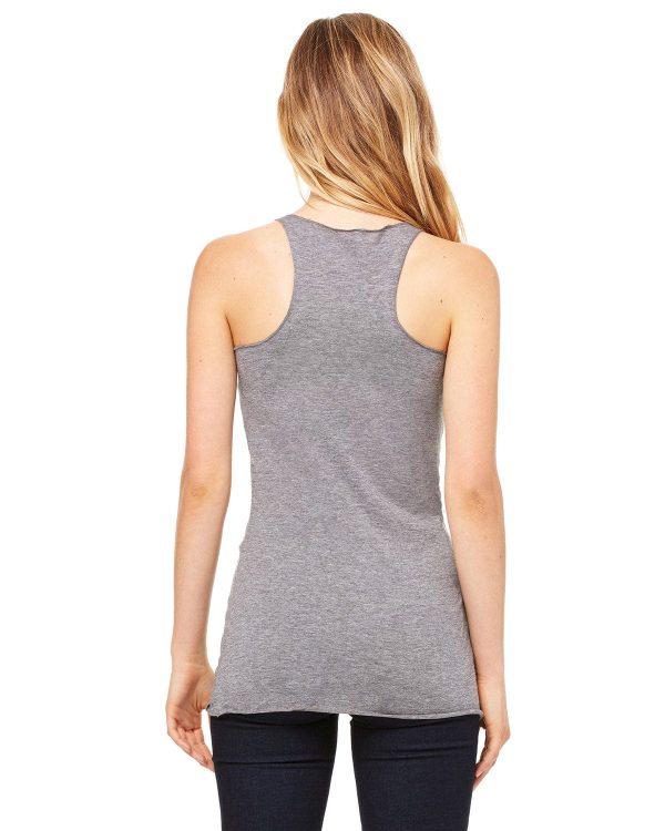 Bella+Canvas Ladies Triblend Racerback Tank | Grey Triblend For Discount - Image 2