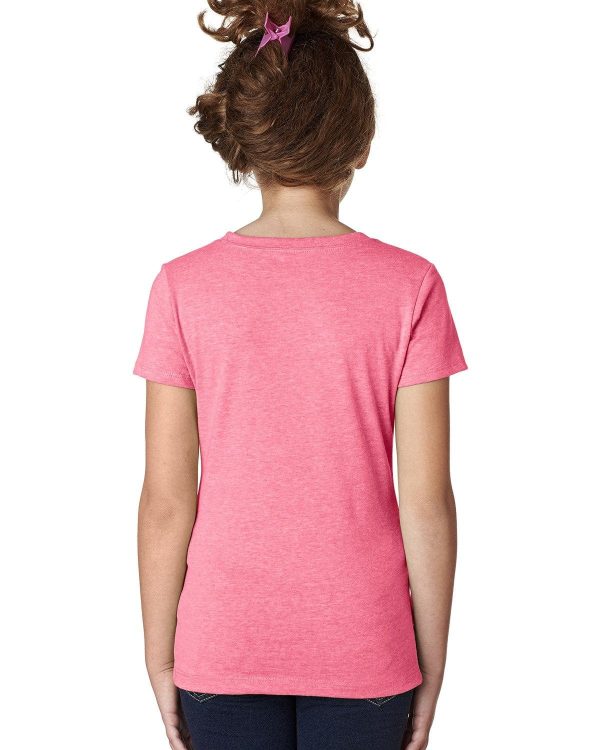 Next Level Girls Princess CVC Tee | Neon Hthr Pink on Sale - Image 2