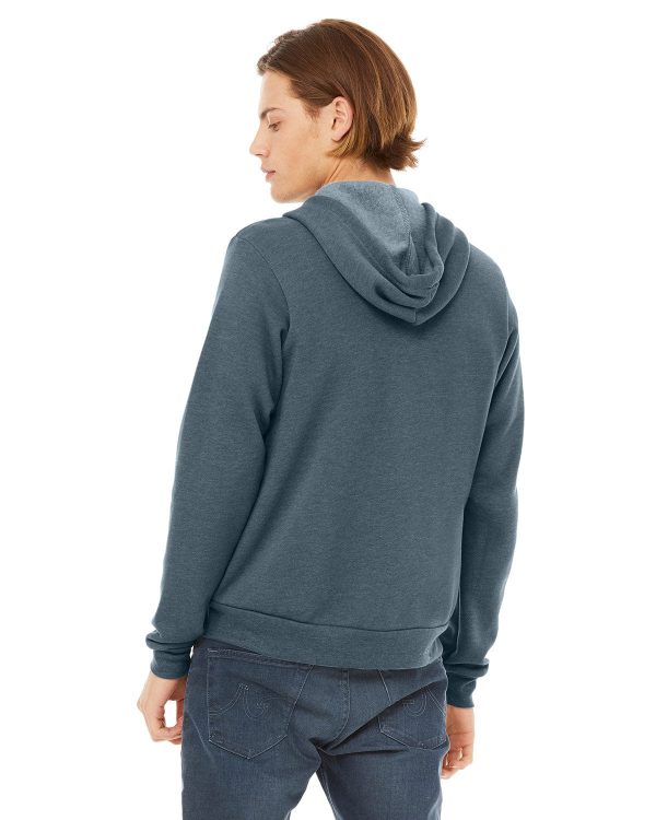 Bella+Canvas Unisex Poly-Cotton Fleece Full-Zip Hoodie | Heather Slate For Cheap - Image 2