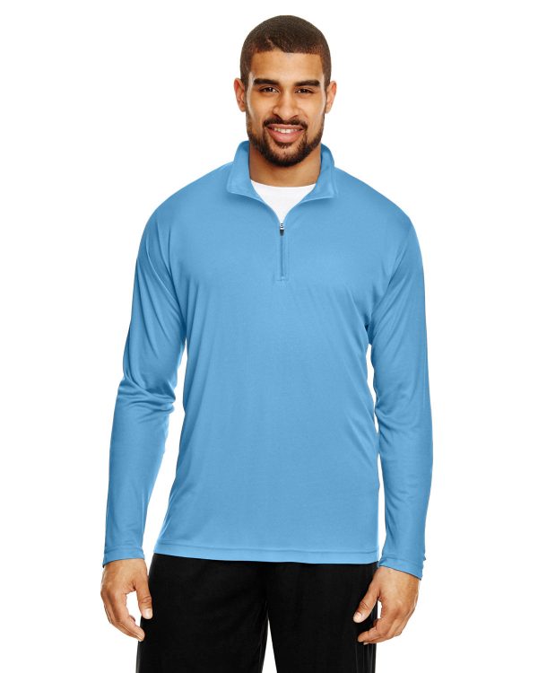 Team 365 Mens Zone Performance Quarter-Zip | Sport Light Blue Fashion