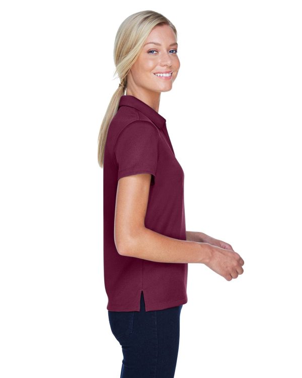 Harriton Ladies Double Mesh Polo Shirt | Maroon Supply - Image 2