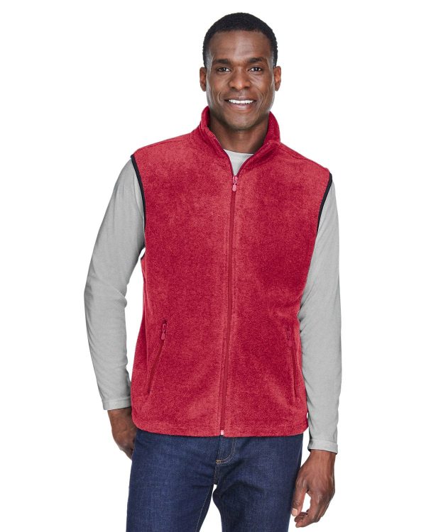 Harriton Fleece Vest | Red Online now