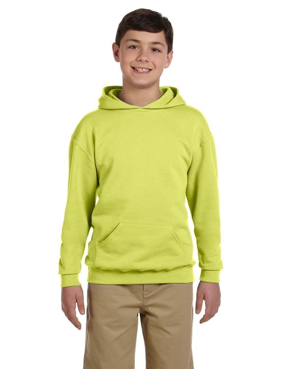 Jerzees Youth 50 50 Fleece Hooded Sweatshirt | Safety Green Hot on Sale