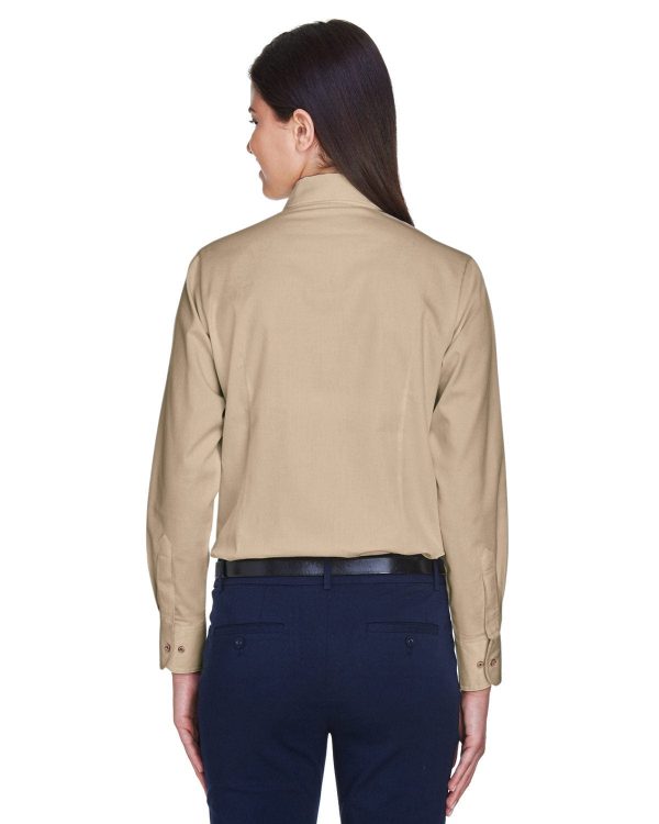 Harriton Ladies Long Sleeve Stain-Release Twill Shirt | Stone Online - Image 2