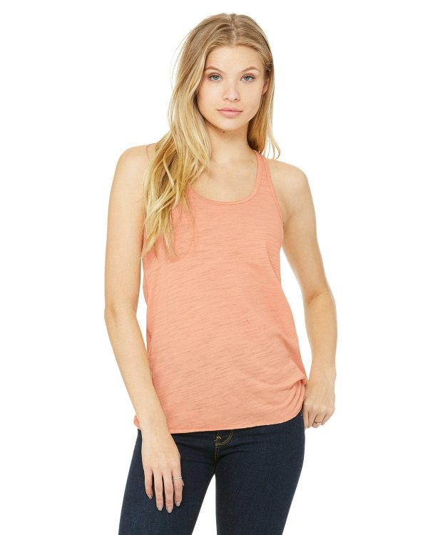 Bella+Canvas Ladies Flowy Racerback Tank | Peach Slub Online now