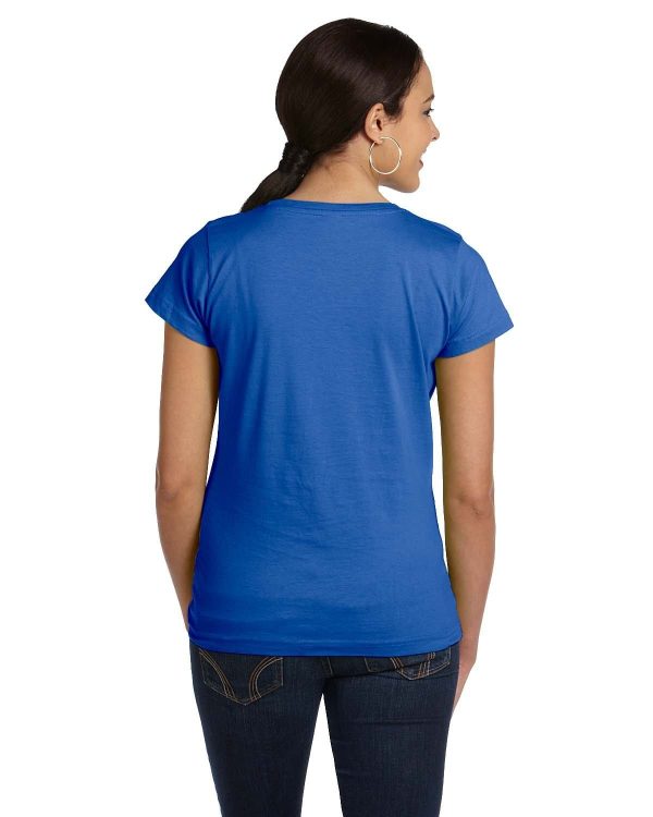LAT Ladies Fine Jersey Longer Length T-Shirt | Royal Supply - Image 2