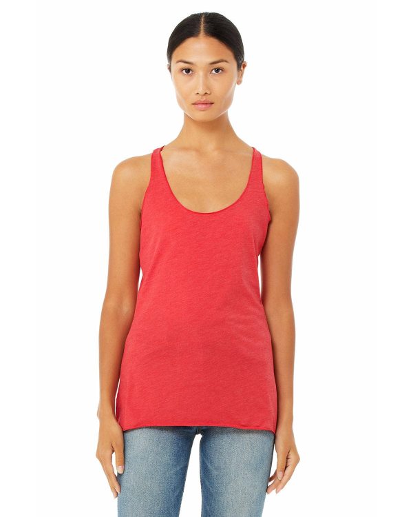 Bella+Canvas Ladies Triblend Racerback Tank | Red Triblend Fashion