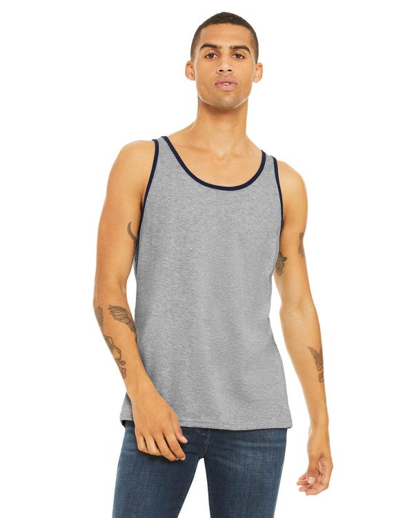 Bella+Canvas Unisex Jersey Tank | Ath Hthr  Navy on Sale