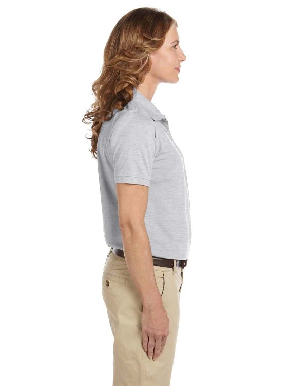Harriton Ladies Easy Blend Polo Shirt | Grey Heather Online Hot Sale - Image 3