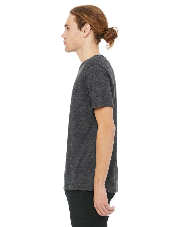 Bella+Canvas Mens Poly-Cotton Short Sleeve T-Shirt | Chrcl Blk Slub Online Hot Sale - Image 3