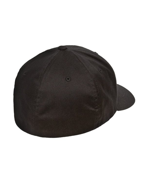 Yupoong Youth Flexfit Wooly 6-Panel Cap | Black Sale - Image 2
