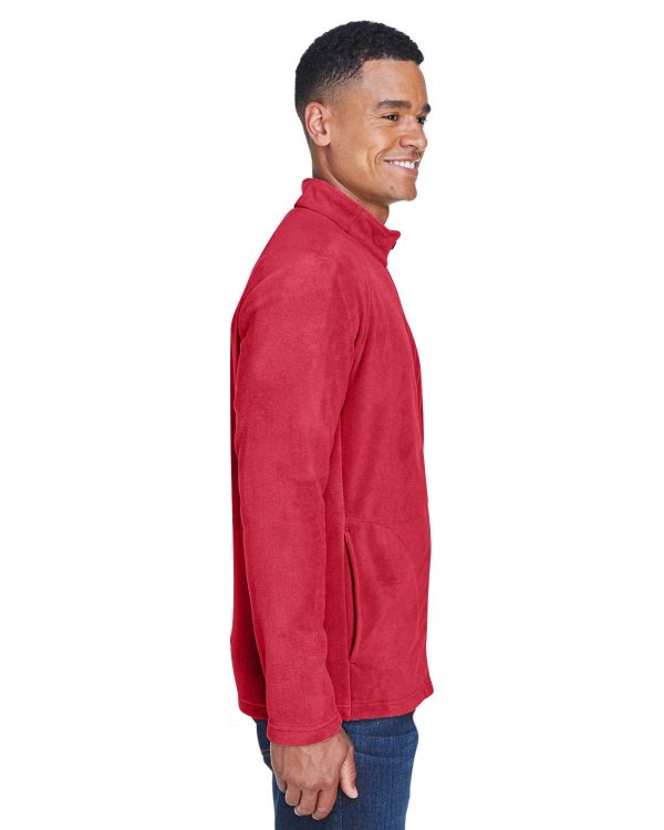 Team 365 Mens Campus Microfleece Jacket | Sport Red Discount - Image 3