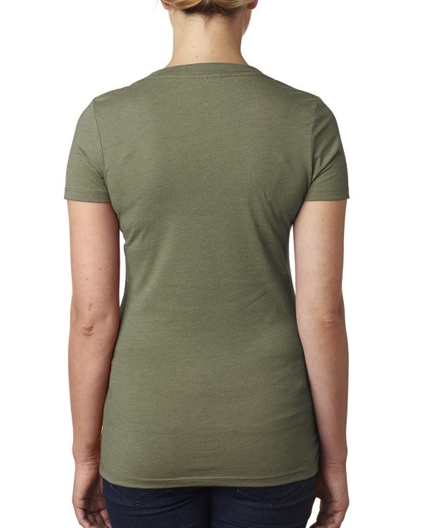 Next Level Ladies CVC Deep V-Neck Tee | Military Green Cheap - Image 2