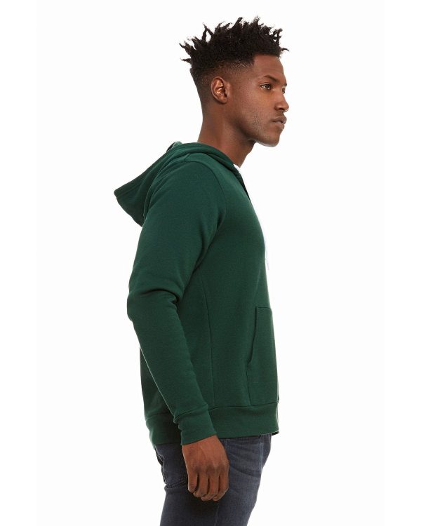 Bella+Canvas Unisex Poly-Cotton Fleece Full-Zip Hoodie | Forest Sale - Image 3