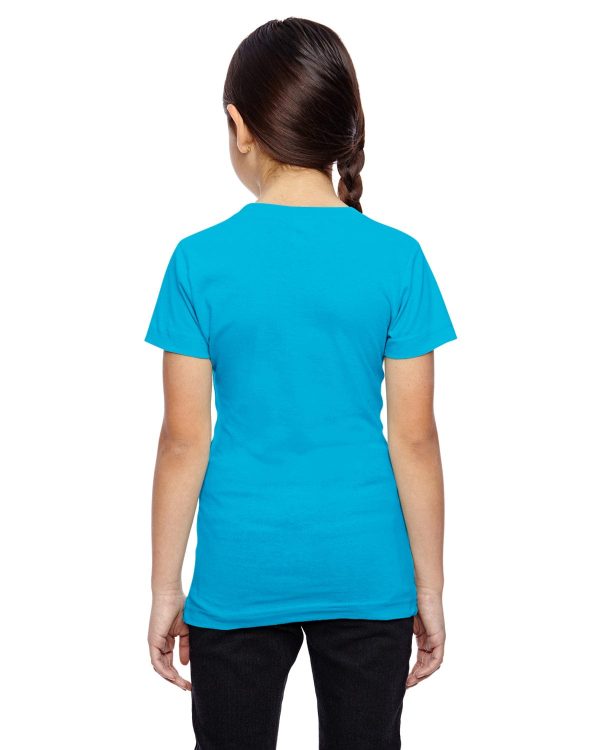 LAT Girls Fine Jersey T-Shirt | Turquoise Fashion - Image 2