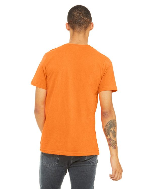 Bella+Canvas Mens Poly-Cotton Short Sleeve T-Shirt | Neon Orange Online Hot Sale - Image 2
