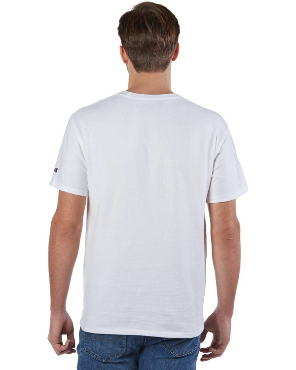 Champion Adult Ringspun Cotton T-Shirt | White Online Sale - Image 2