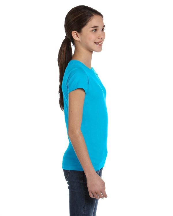 LAT Girls Fine Jersey T-Shirt | Aqua Sale - Image 3