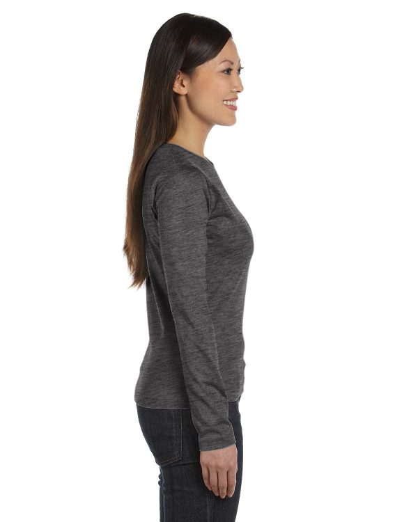 LAT Ladies Combed Cotton Long Sleeve T-Shirt | Vintage Smoke Online Hot Sale - Image 3