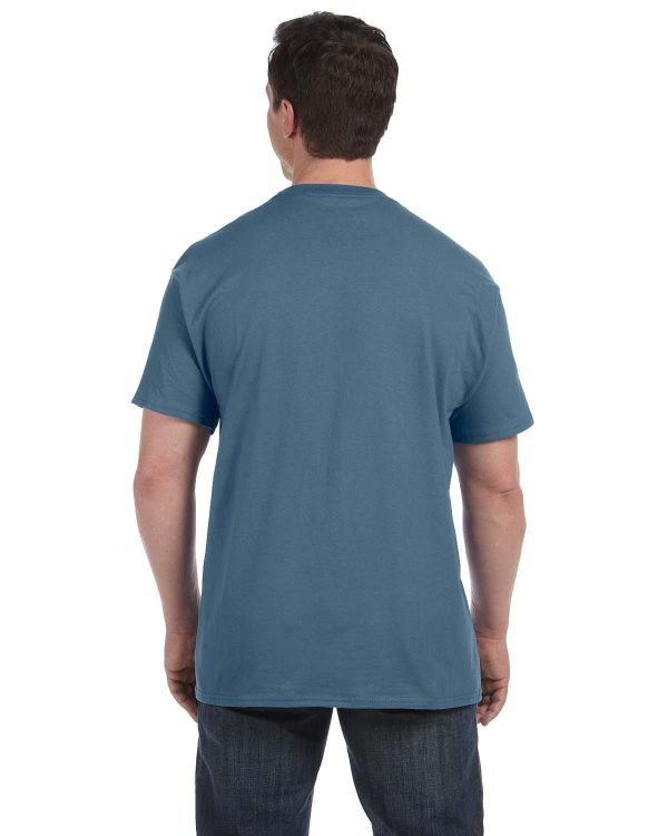 Hanes Authentic-T Pocket T-Shirt | Denim Blue Supply - Image 2