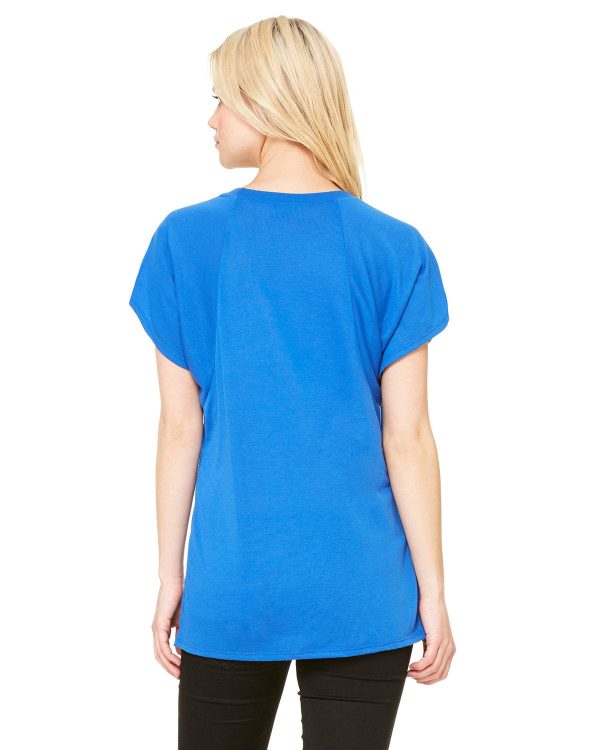 Bella+Canvas Ladies Flowy Raglan T-Shirt | True Royal on Sale - Image 2
