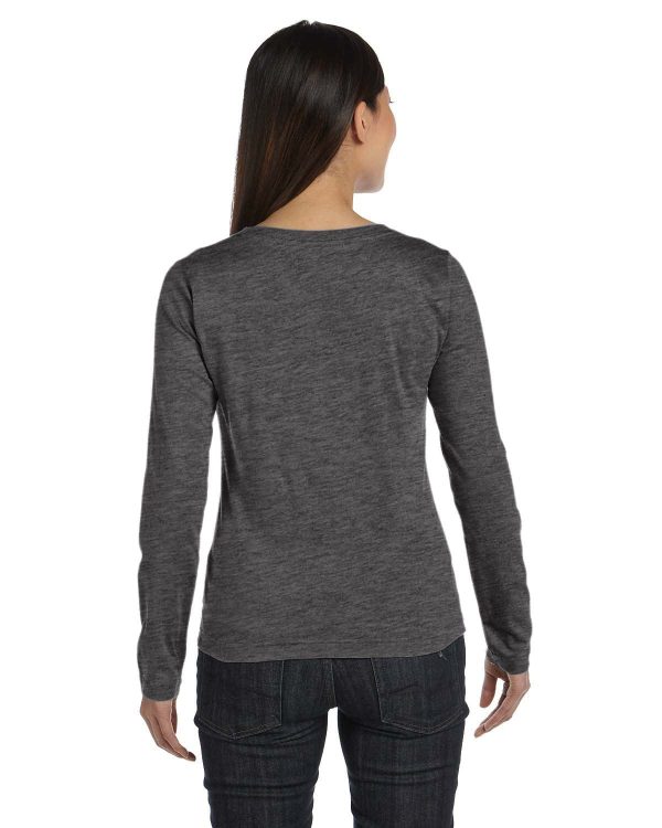 LAT Ladies Combed Cotton Long Sleeve T-Shirt | Vintage Smoke Online Hot Sale - Image 2