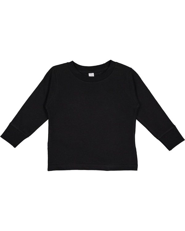 Rabbit Skins Toddler Long Sleeve T-Shirt | Black For Discount