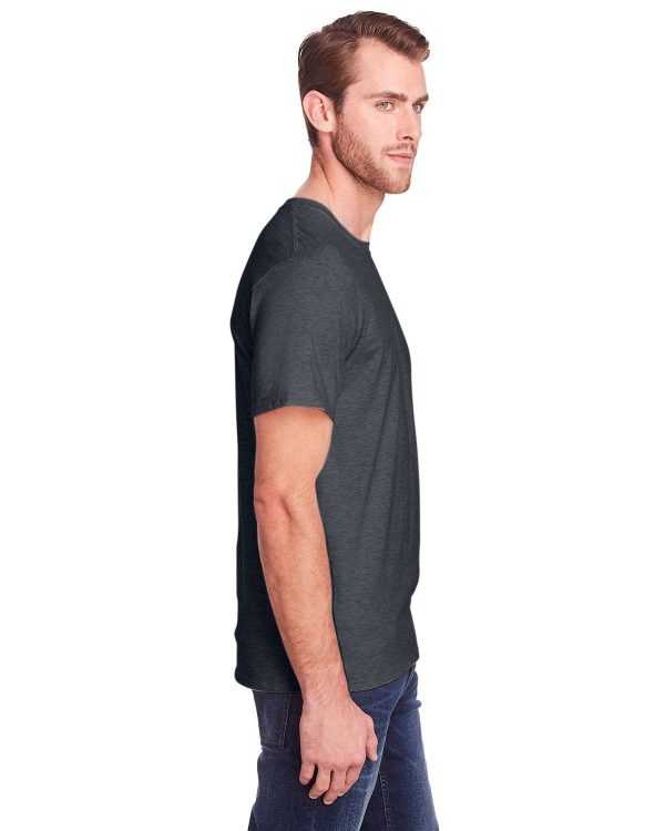 Fruit of the Loom Adult ICONIC T-Shirt | Black Ink Heathr For Discount - Image 3