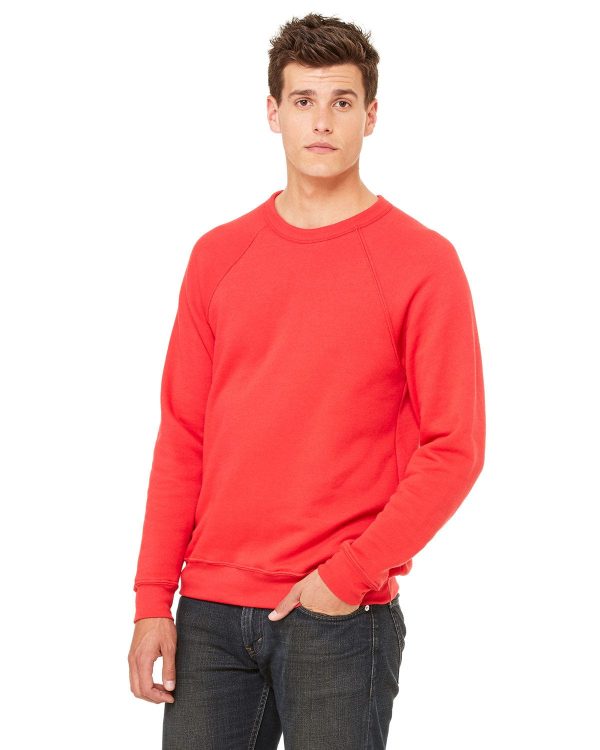Bella+Canvas Triblend Unisex Crewneck Sweatshirt | Red For Discount - Image 3