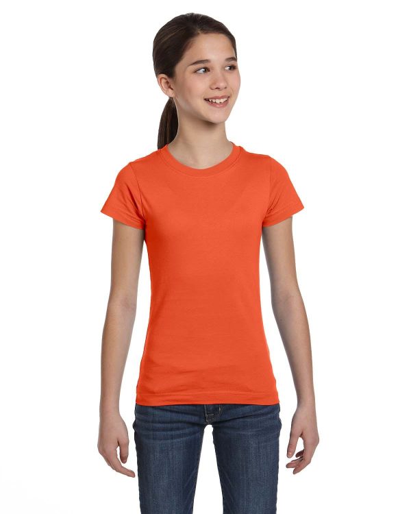 LAT Girls Fine Jersey T-Shirt | Orange For Sale