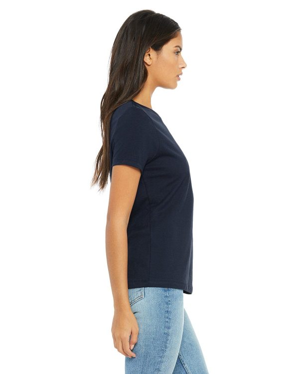Bella+Canvas Ladies Relaxed Short Sleeve Jersey T-Shirt | Navy Fashion - Image 3