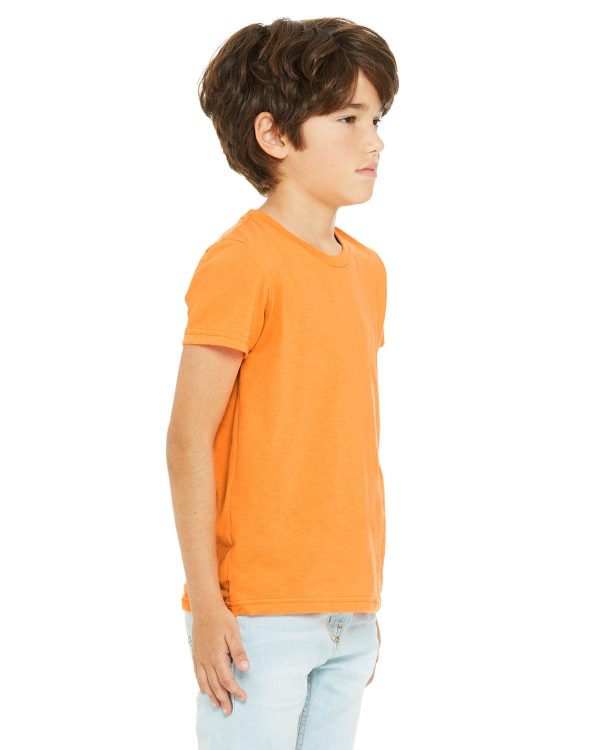 Bella+Canvas Youth Short Sleeve T-Shirt | Neon Orange Discount - Image 3