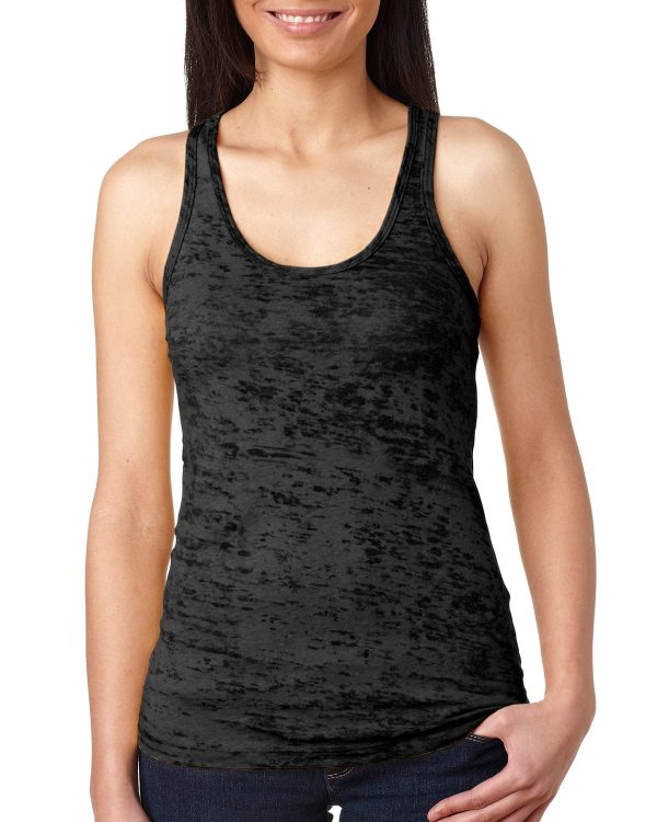 Next Level Ladies Burnout Racerback Tank | Black on Sale